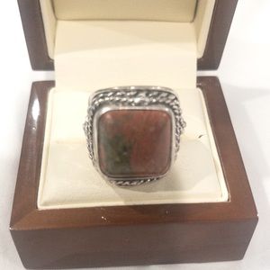 Sterling silver ring with huge stone
